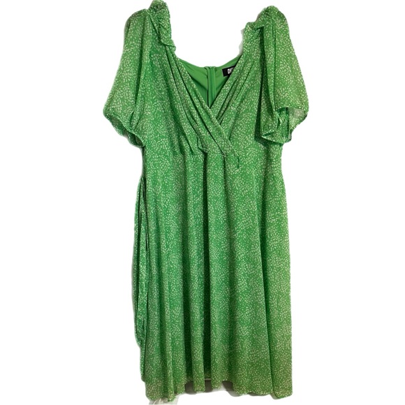 DKNY Plus Size Green Dress - Picture 1 of 8